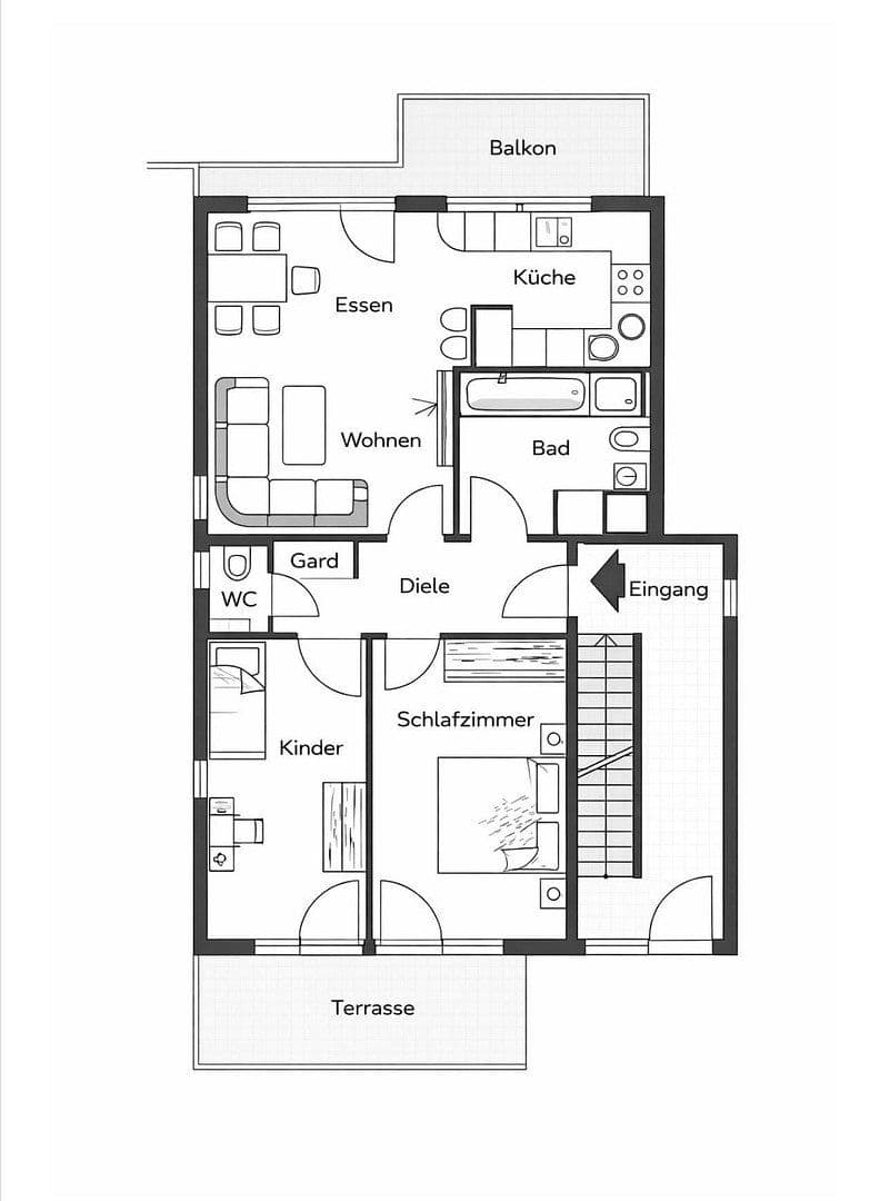 Prodej bytu 3+1 84 m², Stuttgart, Bádensko-Württembersko Prodej bytu 3+1 84 m², Stuttgart, Bádensko-Württembersko