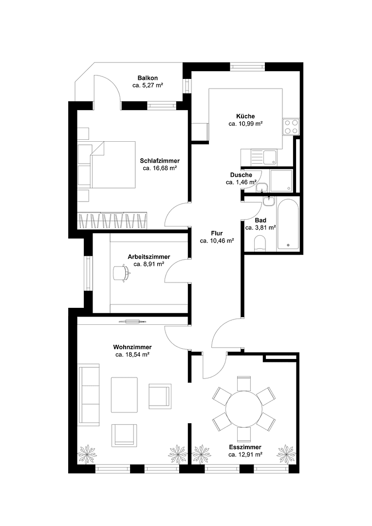 Prodej bytu 4+1 85 m², Papendamm 23, Hamburg, Hamburg Prodej bytu 4+1 85 m², Papendamm 23, Hamburg, Hamburg