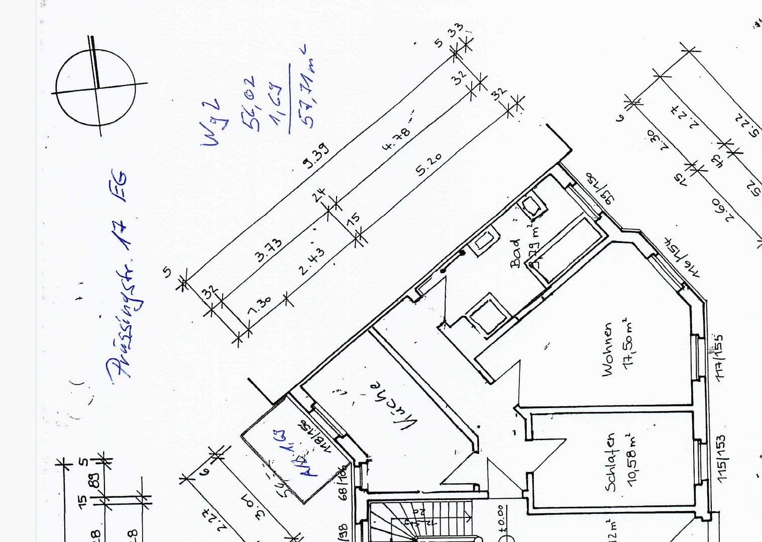 Pronájem bytu 2+kk 58 m², Prüssingstraße 17, Jena, Durynsko Pronájem bytu 2+kk 58 m², Prüssingstraße 17, Jena, Durynsko