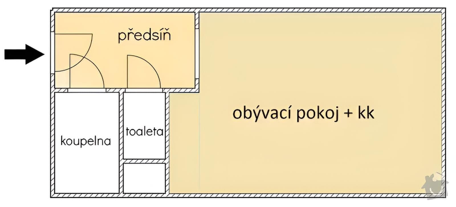 Prodej bytu 1+kk 24 m², Káranská, Praha, Praha Prodej bytu 1+kk 24 m², Káranská, Praha, Praha