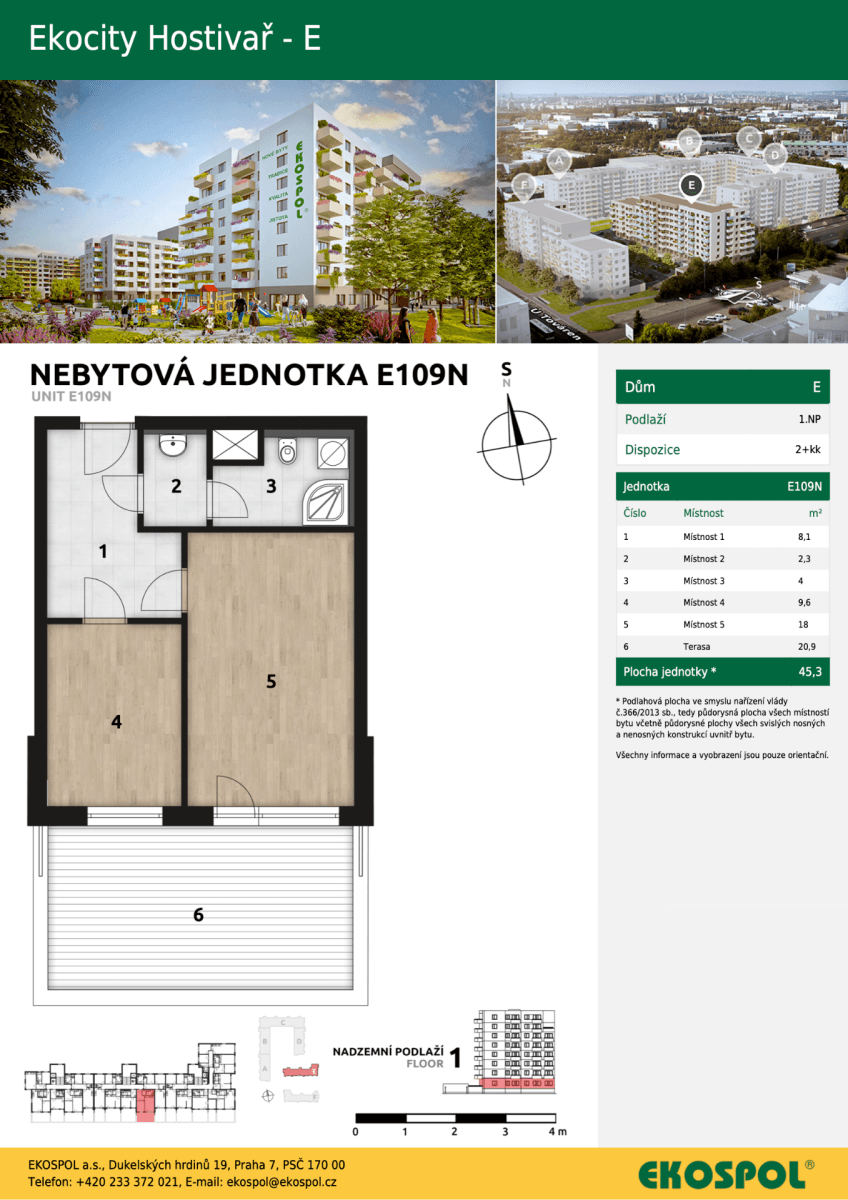 Pronájem bytu 2+kk 45 m², U Továren, Praha, Praha Pronájem bytu 2+kk 45 m², U Továren, Praha, Praha