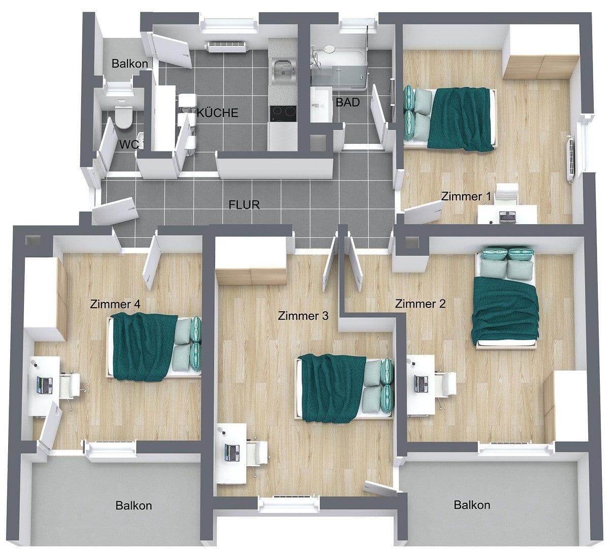 Pronájem bytu 4+1 85 m², Traminerweg 16, Ulm, Bádensko-Württembersko Pronájem bytu 4+1 85 m², Traminerweg 16, Ulm, Bádensko-Württembersko