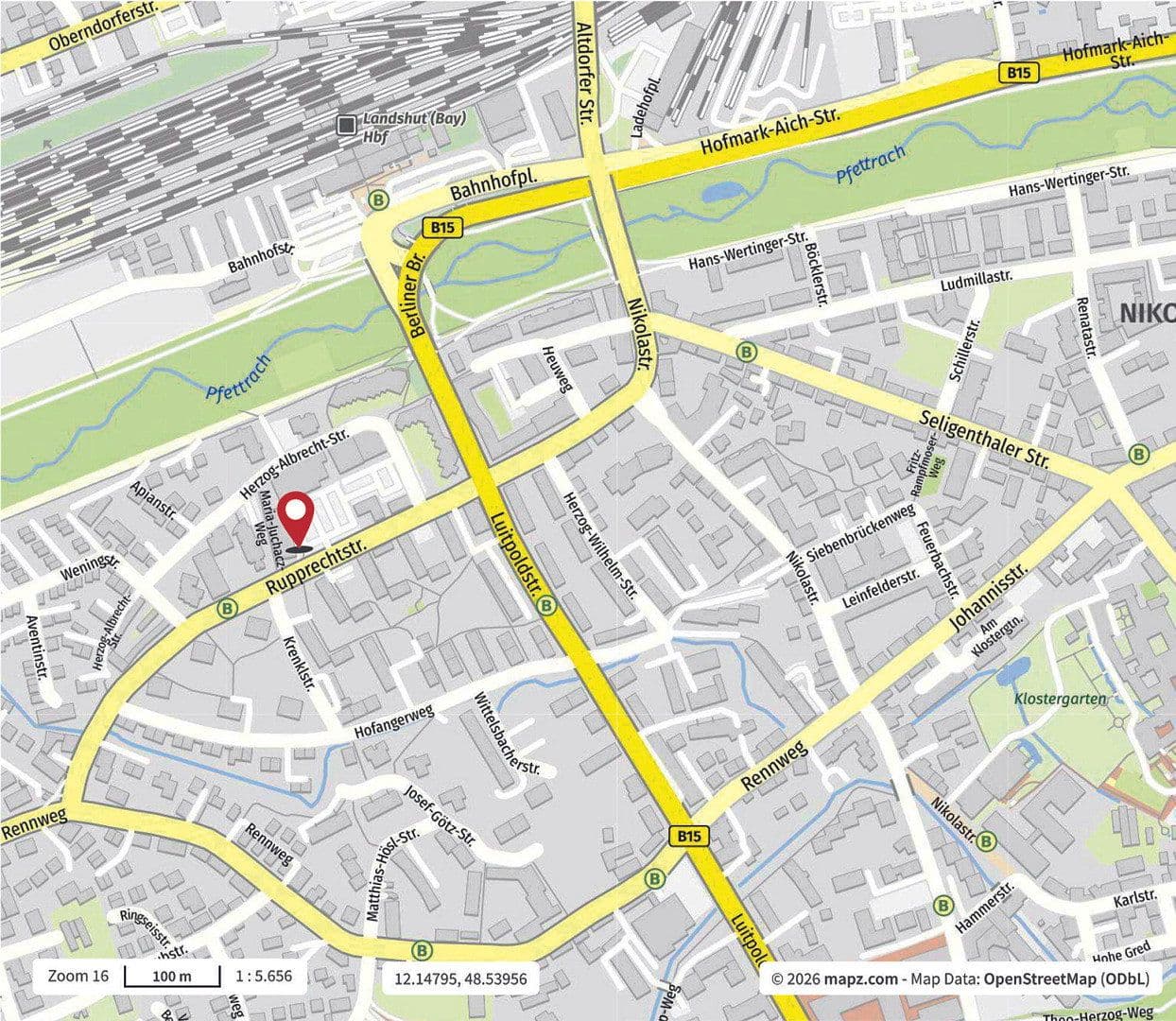 Prodej bytu 3+1 81 m², Rupprechtstraße 26, Landshut, Bavorsko Prodej bytu 3+1 81 m², Rupprechtstraße 26, Landshut, Bavorsko