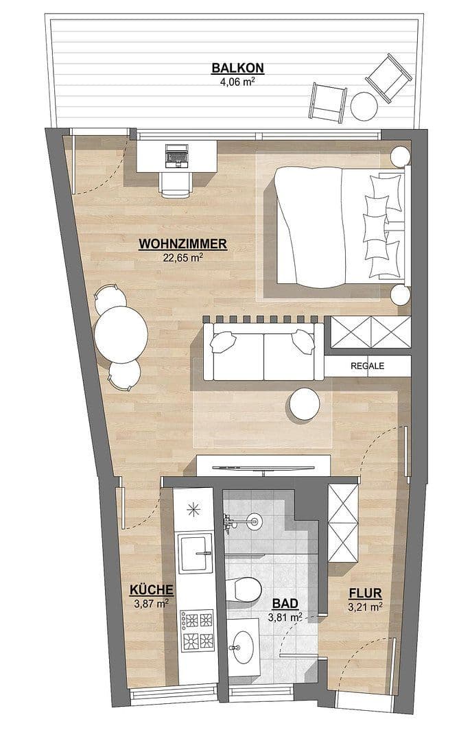 Prodej bytu 1+1 38 m², Dechsendorfer Straße 2, Erlangen, Bavorsko Prodej bytu 1+1 38 m², Dechsendorfer Straße 2, Erlangen, Bavorsko