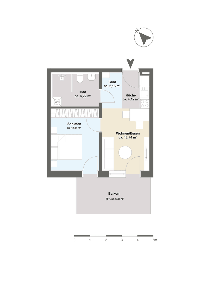 Prodej bytu 2+1 44 m², Babenhauser Straße 11, Boos, Bavorsko Prodej bytu 2+1 44 m², Babenhauser Straße 11, Boos, Bavorsko