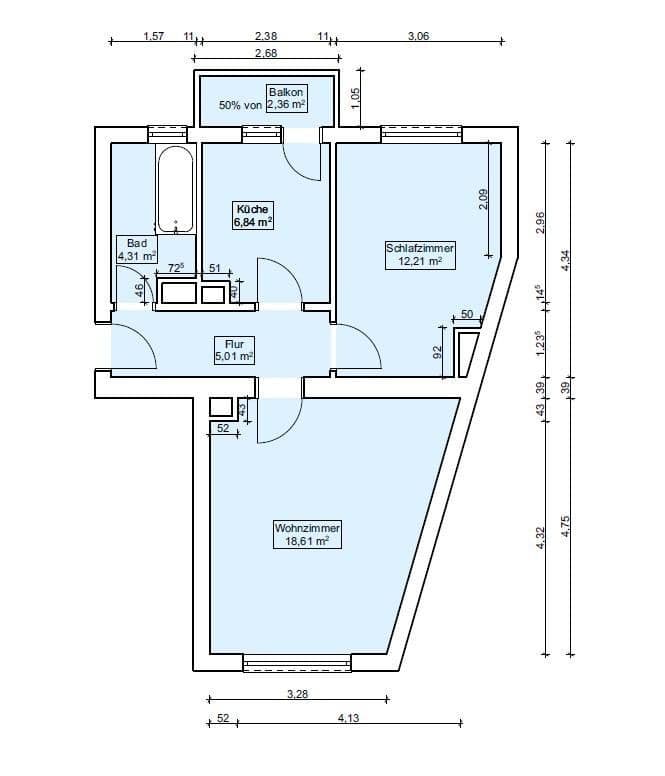 Prodej bytu 2+1 48 m², Burgstraße 4, Maannheim, Bádensko-Württembersko Prodej bytu 2+1 48 m², Burgstraße 4, Maannheim, Bádensko-Württembersko