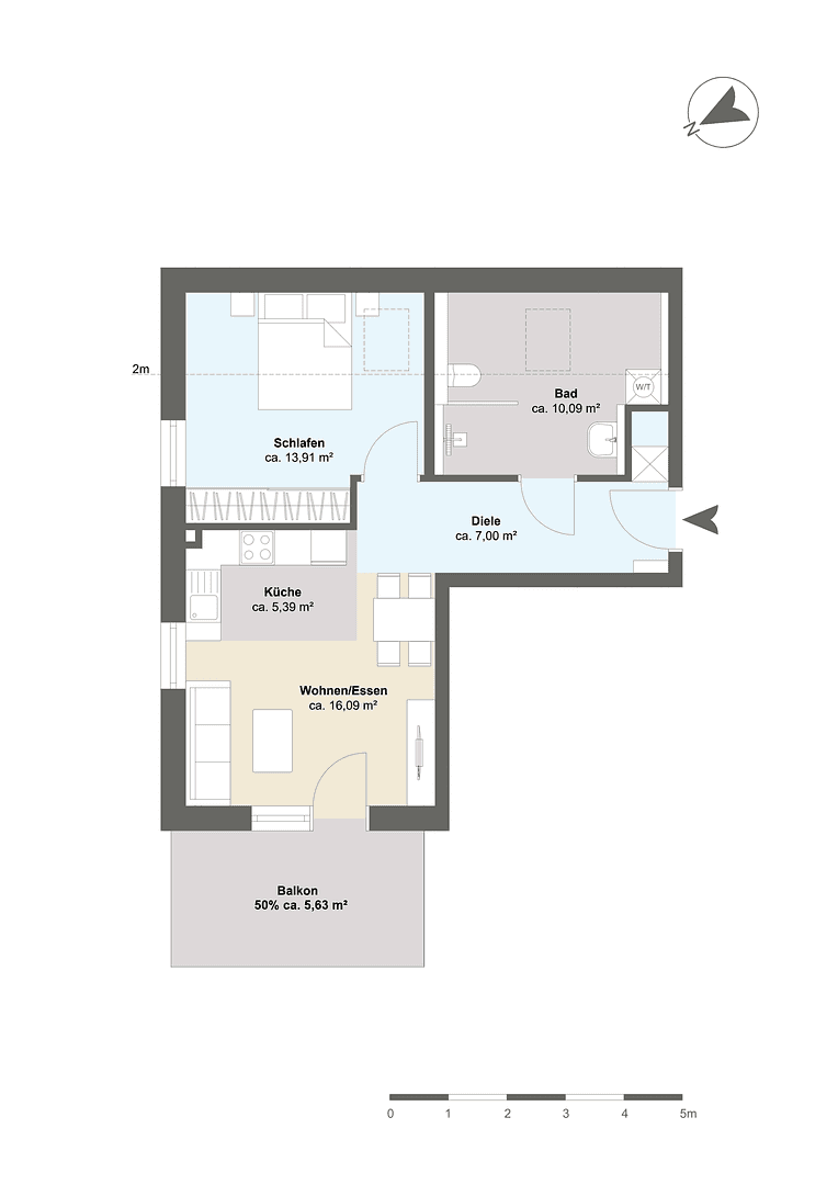 Prodej bytu 2+1 58 m², Babenhauser Straße 7, Boos, Bavorsko Prodej bytu 2+1 58 m², Babenhauser Straße 7, Boos, Bavorsko