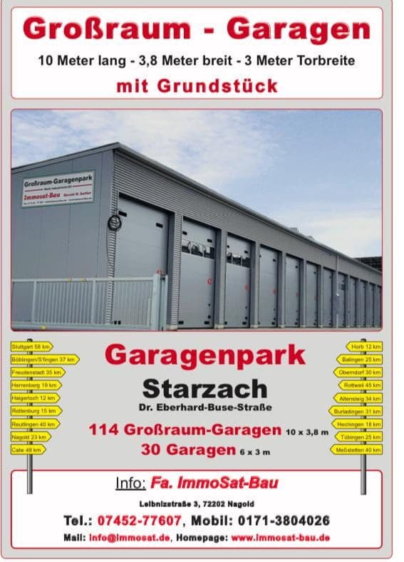 Pronájem garáže, Dr. Eberhardt-Buse Str.8, Starzach, Bádensko-Württembersko Pronájem garáže, Dr. Eberhardt-Buse Str.8, Starzach, Bádensko-Württembersko