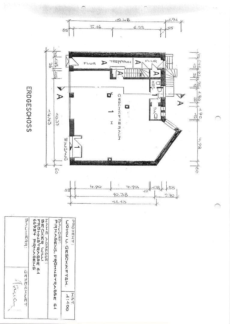Pronájem kanceláře 122 m², Fröhnstraße 61, Pirmasens, Porýní-Falc Pronájem kanceláře 122 m², Fröhnstraße 61, Pirmasens, Porýní-Falc