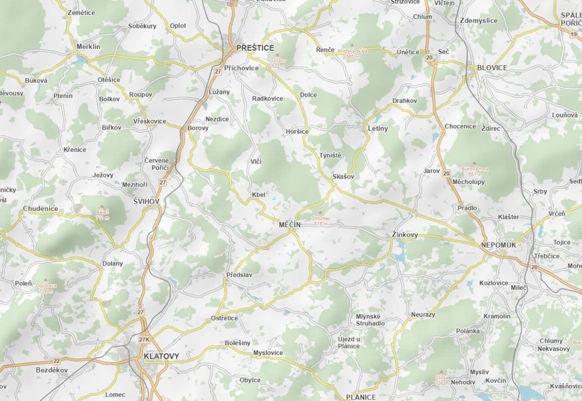 Prodej pozemku 8.744 m², Kbel, Plzeňský kraj Prodej pozemku 8.744 m², Kbel, Plzeňský kraj