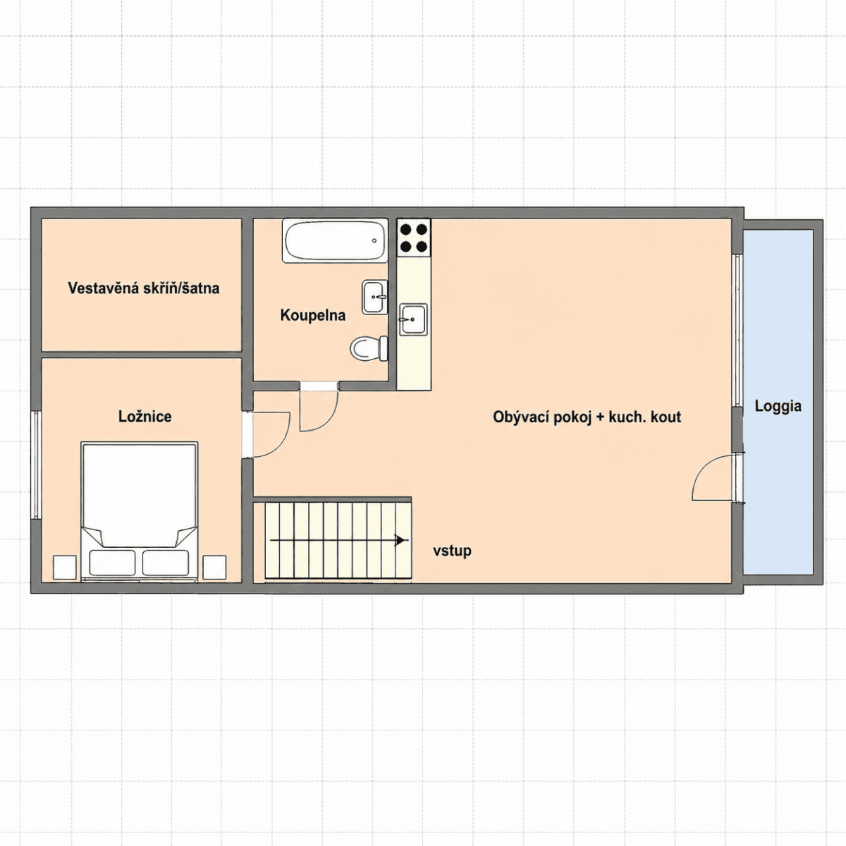 Pronájem bytu 2+kk 63 m², Skloněná, Praha, Praha Pronájem bytu 2+kk 63 m², Skloněná, Praha, Praha