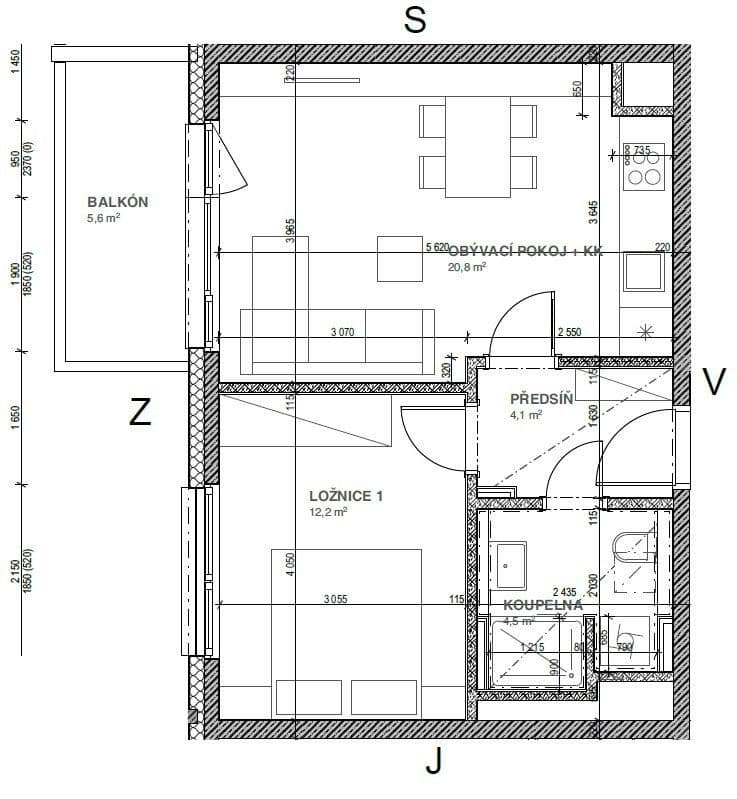 Pronájem bytu 2+kk 45 m², Hodkovická, Praha, Praha Pronájem bytu 2+kk 45 m², Hodkovická, Praha, Praha