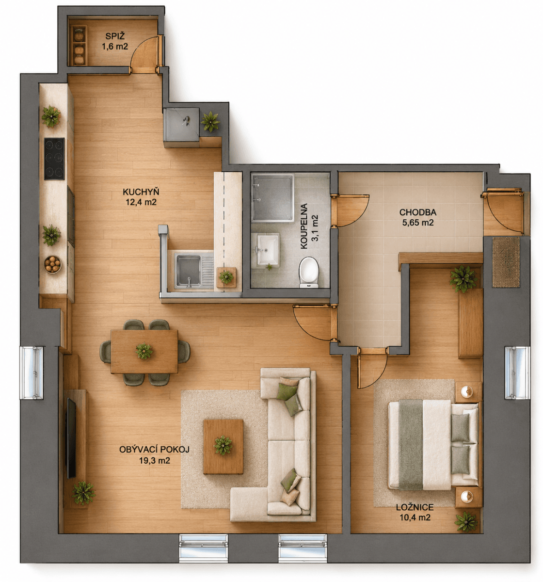 Pronájem bytu 2+kk 55 m², Soběslavovo náměstí, Zdiby, Středočeský kraj Pronájem bytu 2+kk 55 m², Soběslavovo náměstí, Zdiby, Středočeský kraj