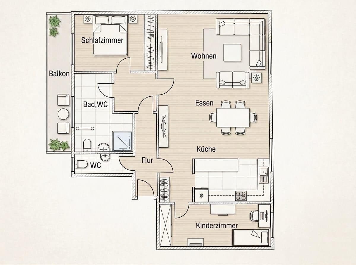 Prodej bytu 3+1 108 m², Heidter Berg, Wuppertal, Severní Porýní-Vestfálsko Prodej bytu 3+1 108 m², Heidter Berg, Wuppertal, Severní Porýní-Vestfálsko