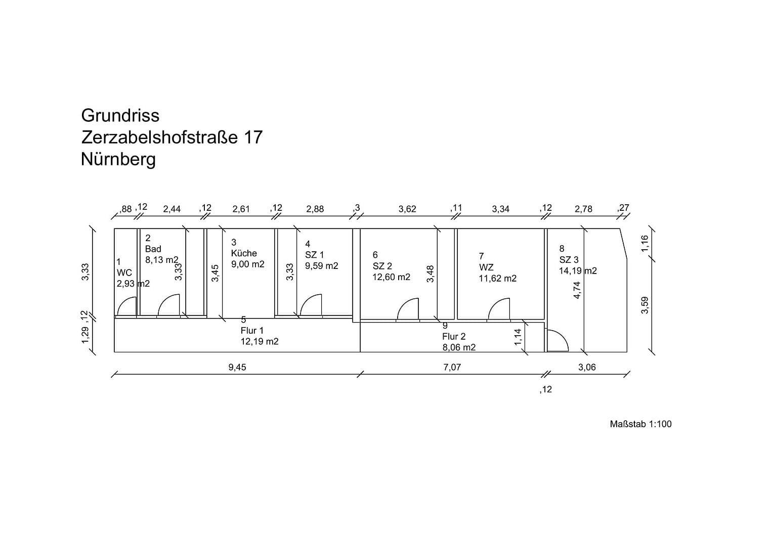 Prodej bytu 4+1 89 m², Zerzabelshofstr. 17, Nürnberg, Bavorsko Prodej bytu 4+1 89 m², Zerzabelshofstr. 17, Nürnberg, Bavorsko