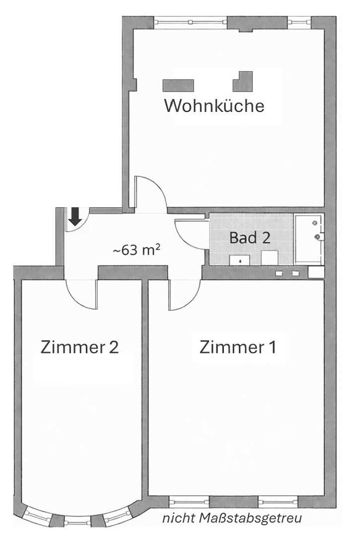 Pronájem bytu 3+1 63 m², Essen, Severní Porýní-Vestfálsko Pronájem bytu 3+1 63 m², Essen, Severní Porýní-Vestfálsko