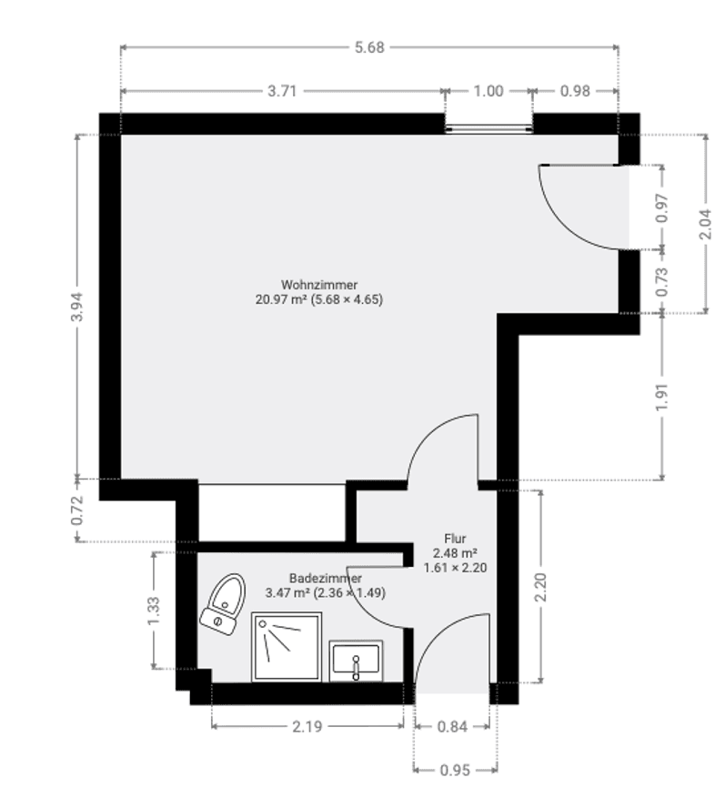 Pronájem bytu 1+1 27 m², Osnabrück, Dolní Sasko Pronájem bytu 1+1 27 m², Osnabrück, Dolní Sasko