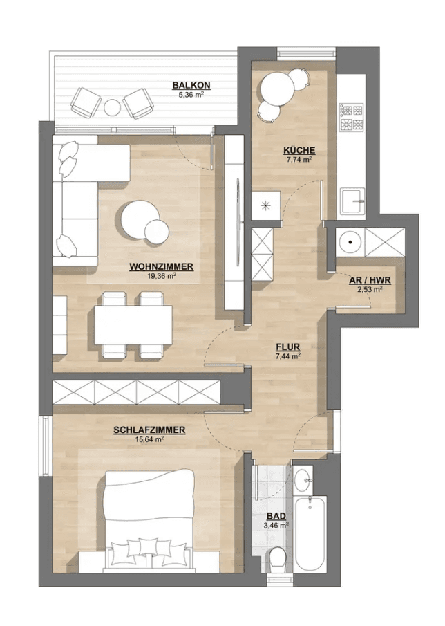 Pronájem bytu 2+1 58 m², Alte Reutstraße 58, Fürth, Bavorsko Pronájem bytu 2+1 58 m², Alte Reutstraße 58, Fürth, Bavorsko