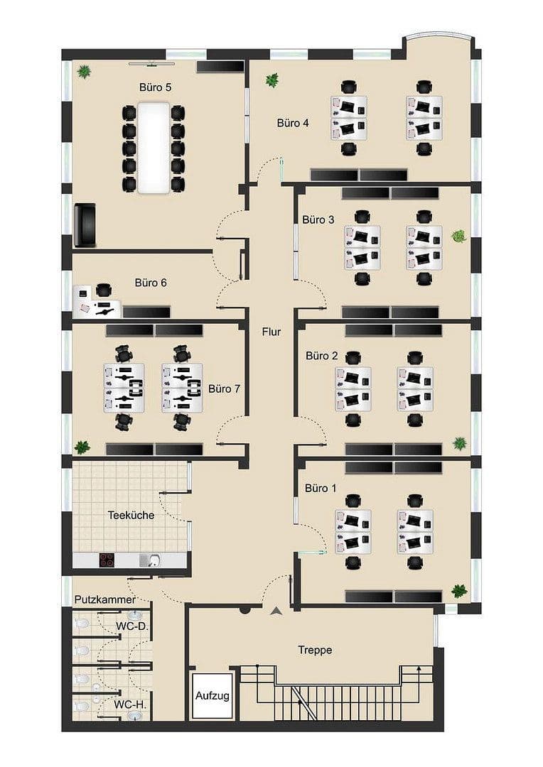 Pronájem kanceláře 293 m², München, Bavorsko Pronájem kanceláře 293 m², München, Bavorsko