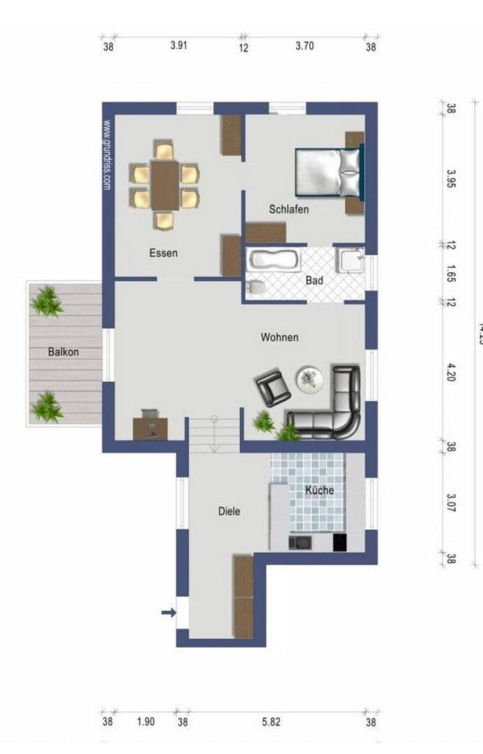 Pronájem bytu 3+1 78 m², Kirchstraße 80, Mülheim an der Ruhr, Severní Porýní-Vestfálsko Pronájem bytu 3+1 78 m², Kirchstraße 80, Mülheim an der Ruhr, Severní Porýní-Vestfálsko