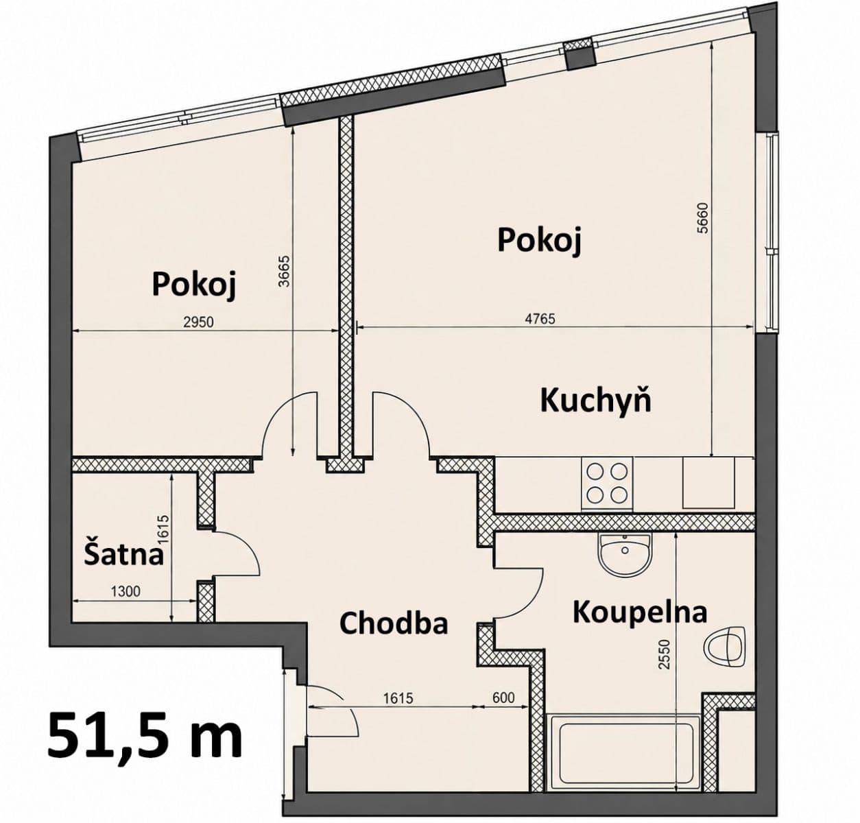 Pronájem bytu 2+kk 52 m², Olgy Havlové, Praha, Praha Pronájem bytu 2+kk 52 m², Olgy Havlové, Praha, Praha