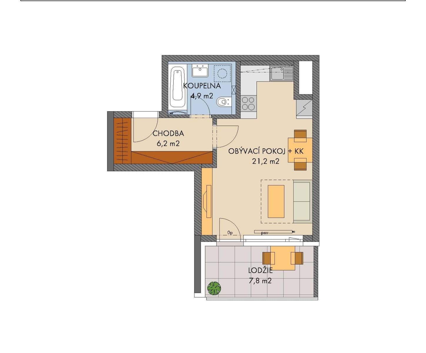 Prodej bytu 1+kk 33 m², Baarové, Praha, Praha Prodej bytu 1+kk 33 m², Baarové, Praha, Praha