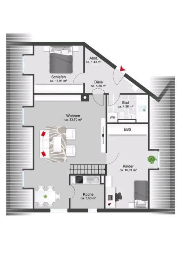 Pronájem bytu 3+1 79 m², Karlsfeld, Bavorsko Pronájem bytu 3+1 79 m², Karlsfeld, Bavorsko