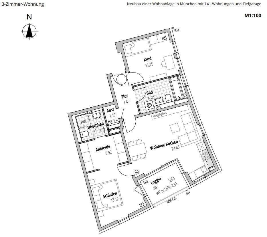 Pronájem bytu 3+1 75 m², Fritz-Bauer-Straße 38, München, Bavorsko Pronájem bytu 3+1 75 m², Fritz-Bauer-Straße 38, München, Bavorsko