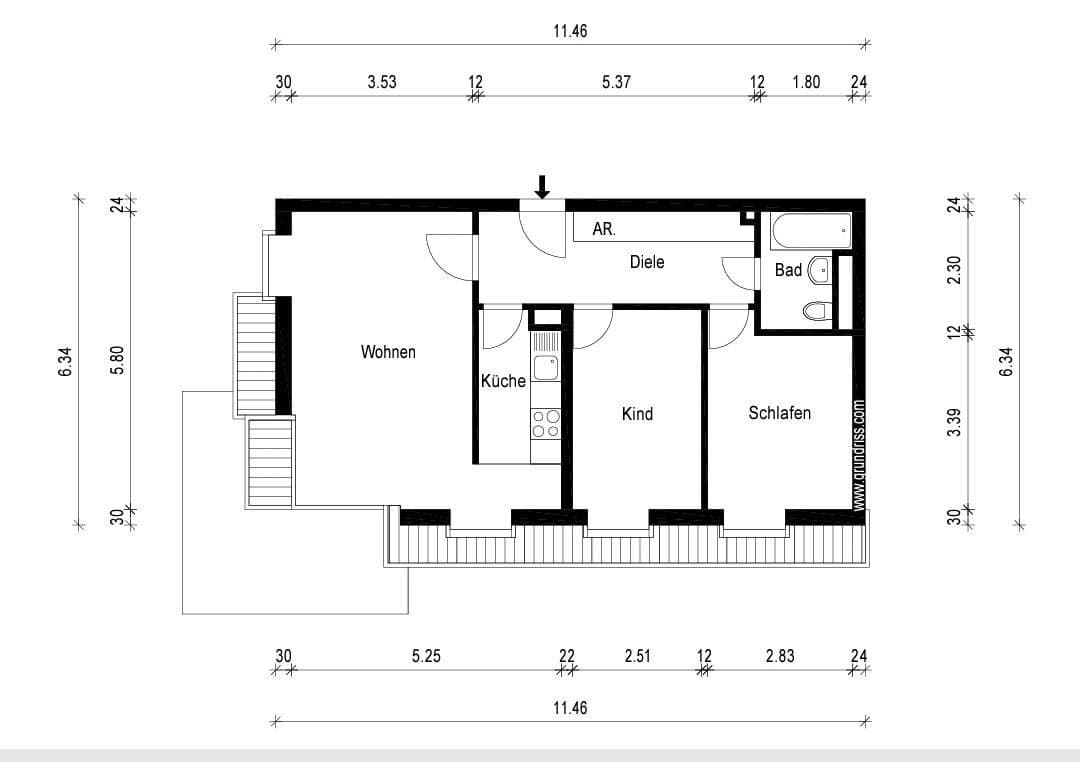 Prodej bytu 3+1 55 m², Lessingstr., Berlin, Berlín Prodej bytu 3+1 55 m², Lessingstr., Berlin, Berlín