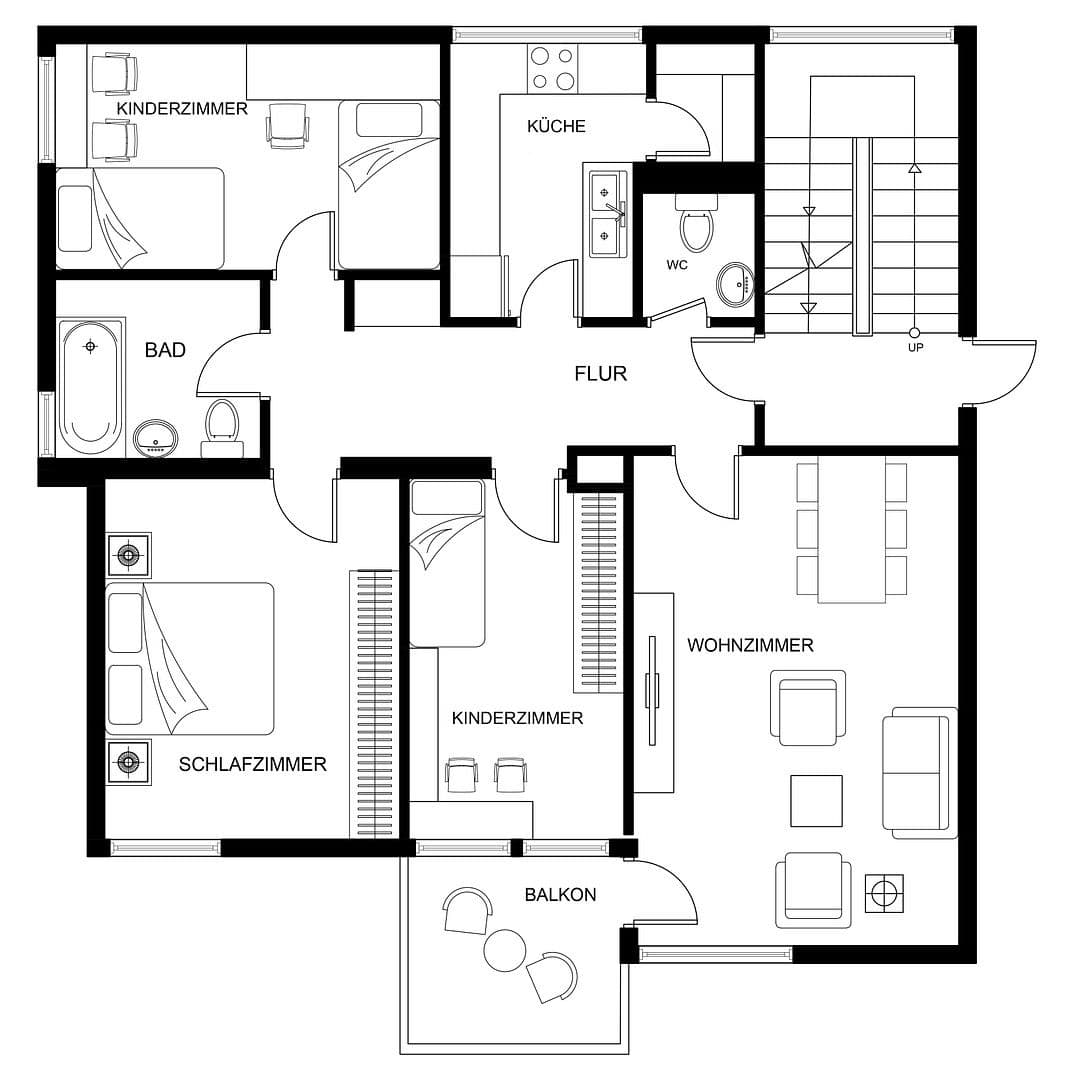 Prodej bytu 4+1 87 m², Grenzstraße 40, Obertshausen, Hessen Prodej bytu 4+1 87 m², Grenzstraße 40, Obertshausen, Hessen
