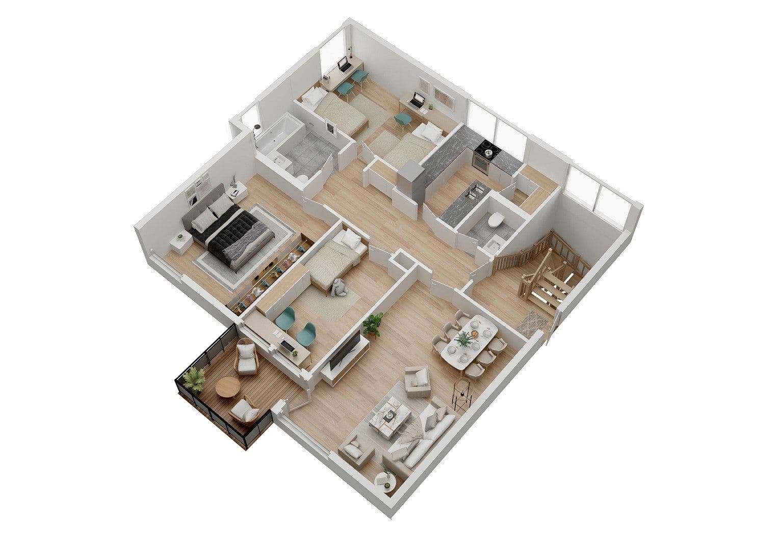 Prodej bytu 4+1 87 m², Grenzstraße 40, Obertshausen, Hessen Prodej bytu 4+1 87 m², Grenzstraße 40, Obertshausen, Hessen