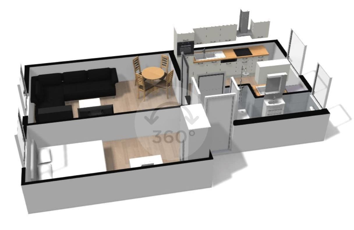 Pronájem bytu 2+1 53 m², Mannheim, Bádensko-Württembersko Pronájem bytu 2+1 53 m², Mannheim, Bádensko-Württembersko