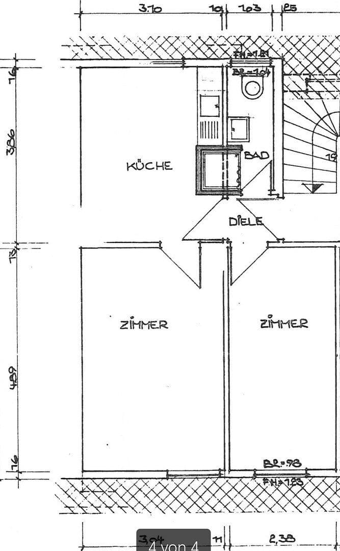 Pronájem bytu 2+1 53 m², Mannheim, Bádensko-Württembersko Pronájem bytu 2+1 53 m², Mannheim, Bádensko-Württembersko