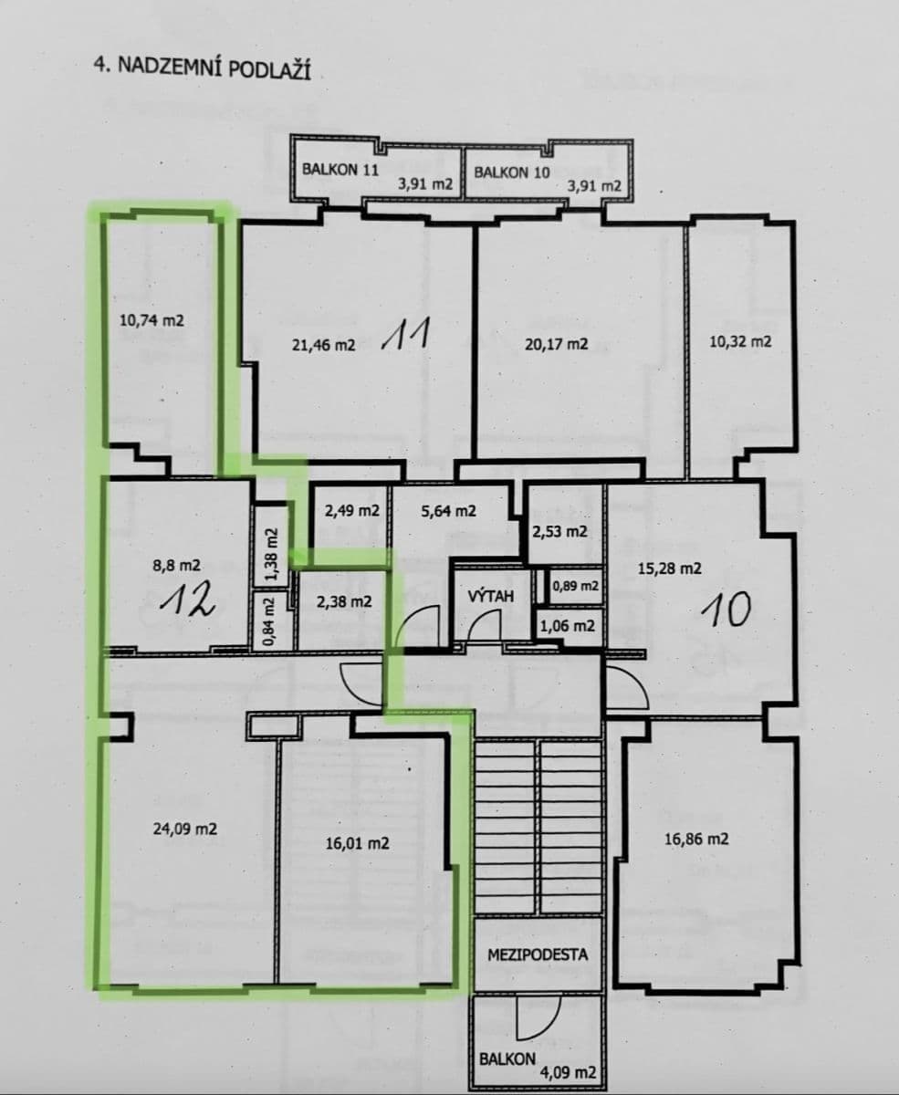 Pronájem bytu 3+1 64 m², 5. května, Praha, Praha Pronájem bytu 3+1 64 m², 5. května, Praha, Praha