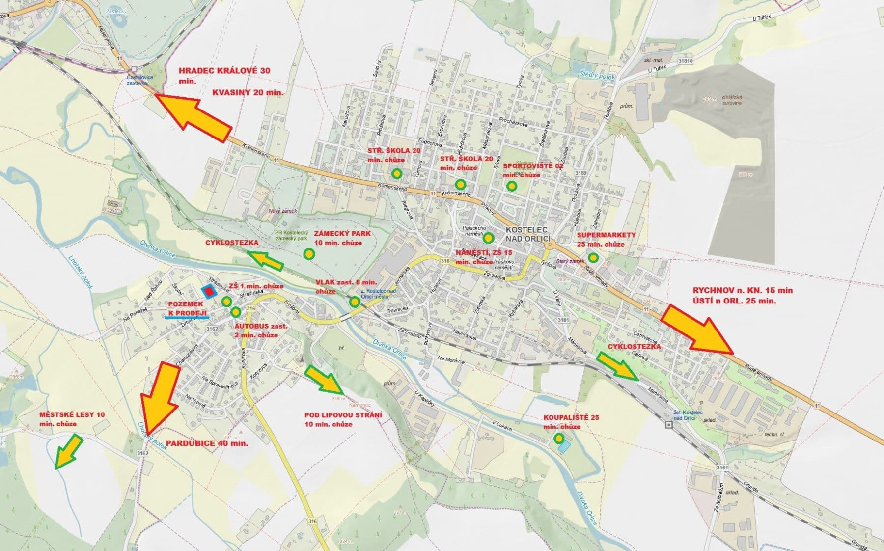 Prodej pozemku 734 m², Školní, Kostelec nad Orlicí, Královéhradecký kraj Prodej pozemku 734 m², Školní, Kostelec nad Orlicí, Královéhradecký kraj