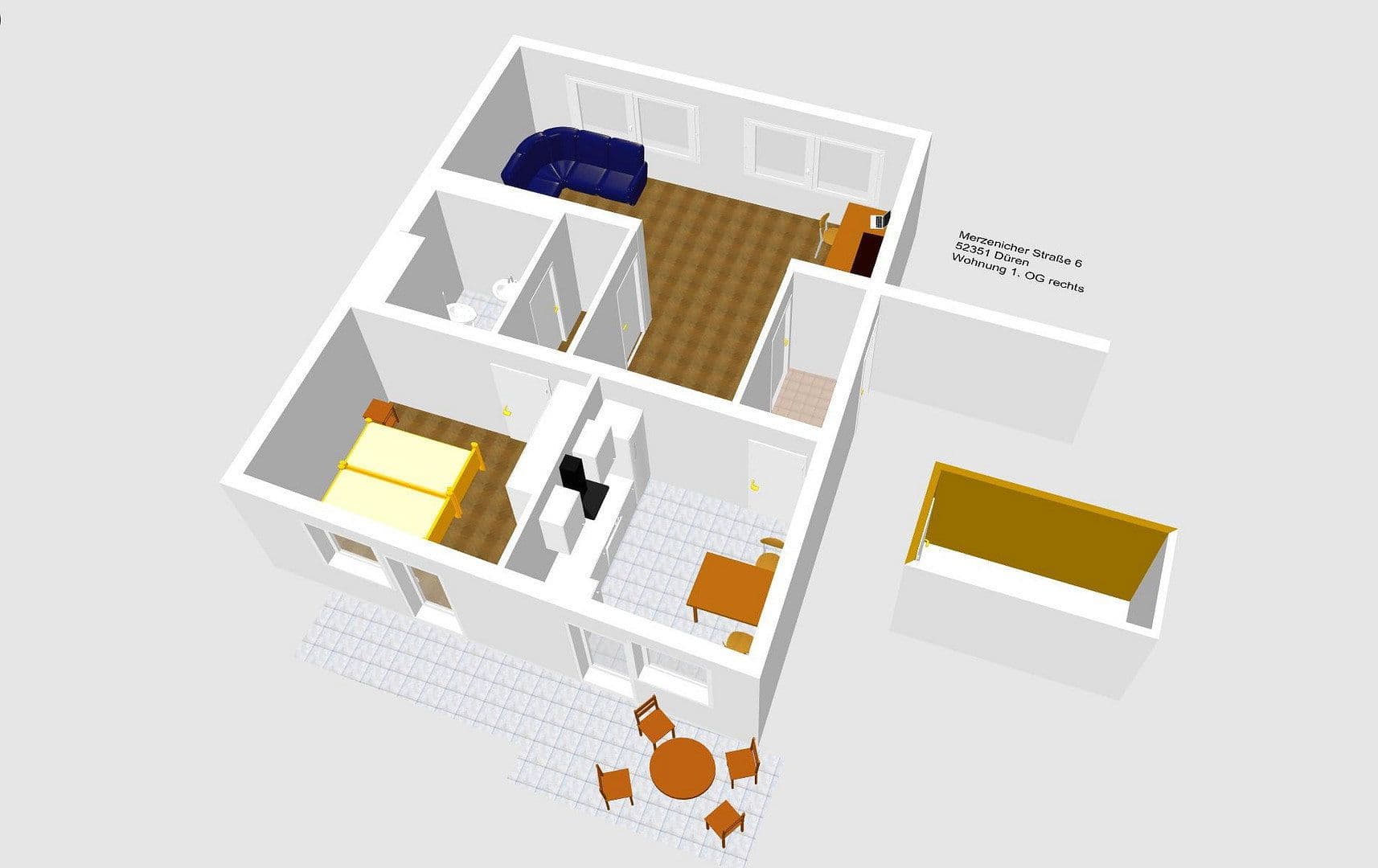 Pronájem bytu 2+1 72 m², Merzenicher Straße 6, Düren, Severní Porýní-Vestfálsko Pronájem bytu 2+1 72 m², Merzenicher Straße 6, Düren, Severní Porýní-Vestfálsko