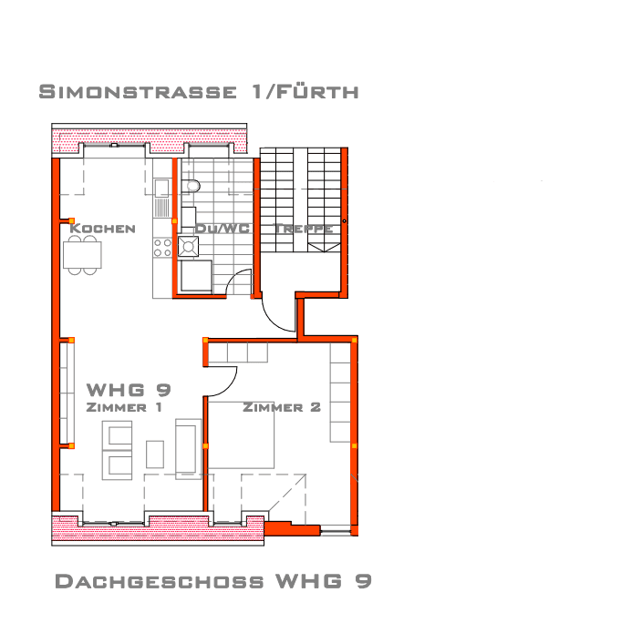 Pronájem bytu 2+1 68 m², Simonstr. 1, Fürth, Bavorsko Pronájem bytu 2+1 68 m², Simonstr. 1, Fürth, Bavorsko
