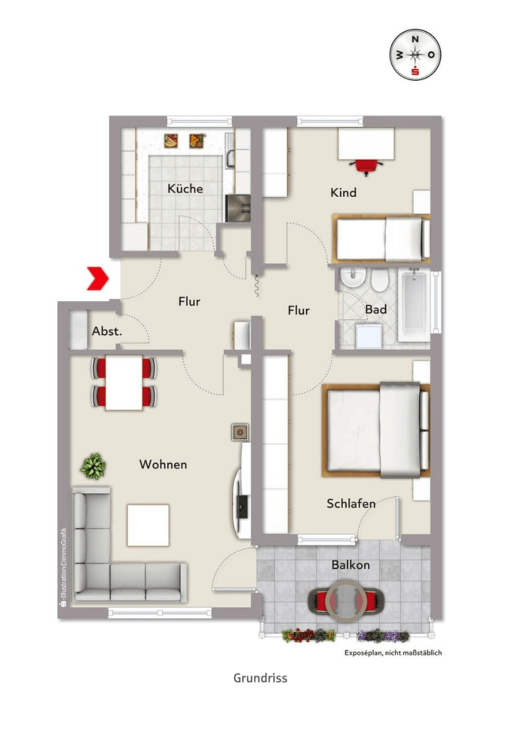 Pronájem bytu 3+1 73 m², Poppenreutherstr. 79, Nürnberg, Bavorsko Pronájem bytu 3+1 73 m², Poppenreutherstr. 79, Nürnberg, Bavorsko