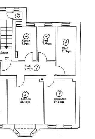 Pronájem bytu 3+1 78 m², Stadtlerstraße 15, Chemnitz, Sasko Pronájem bytu 3+1 78 m², Stadtlerstraße 15, Chemnitz, Sasko