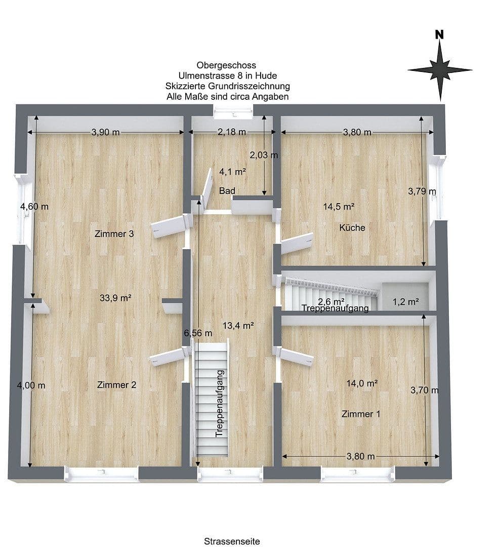 Prodej domu 150 m², pozemek 567 m², Ulmenstr. 8, Hude (Oldenburg), Dolní Sasko Prodej domu 150 m², pozemek 567 m², Ulmenstr. 8, Hude (Oldenburg), Dolní Sasko