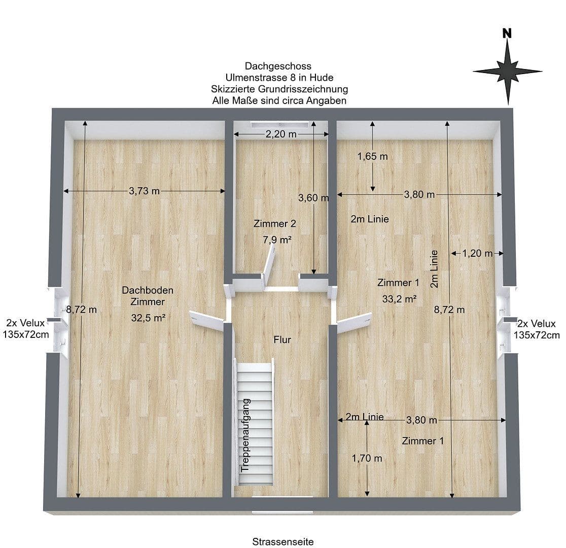 Prodej domu 150 m², pozemek 567 m², Ulmenstr. 8, Hude (Oldenburg), Dolní Sasko Prodej domu 150 m², pozemek 567 m², Ulmenstr. 8, Hude (Oldenburg), Dolní Sasko
