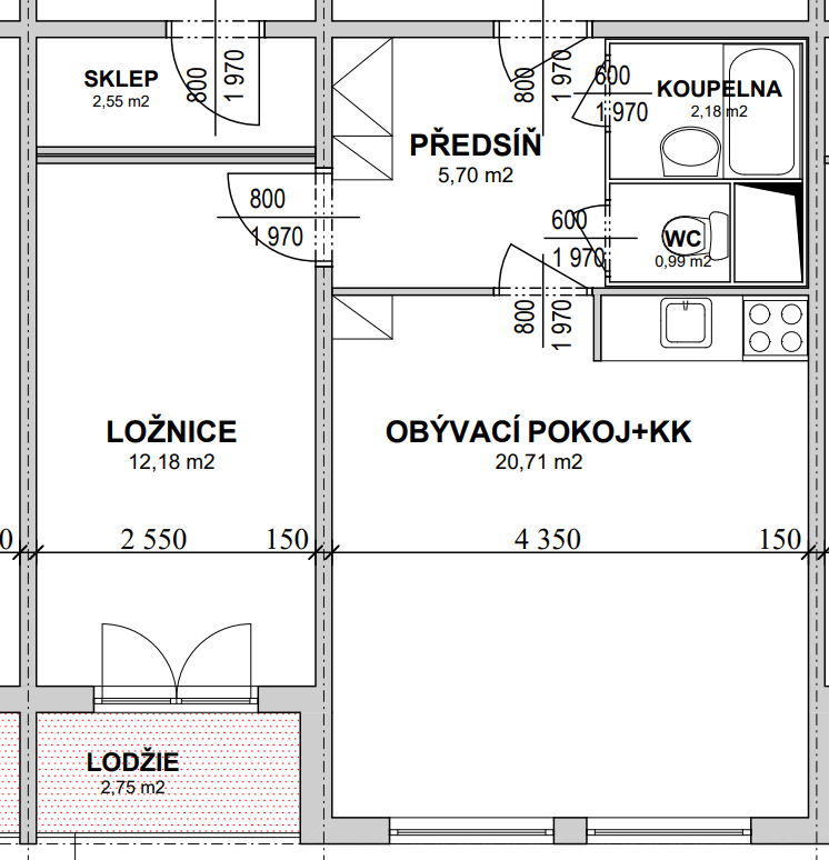 Prodej bytu 2+kk 47 m², Levského, Praha, Praha Prodej bytu 2+kk 47 m², Levského, Praha, Praha