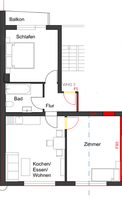 Pronájem bytu 2+kk 63 m², Blücherstr. 20, Pforzheim, Bádensko-Württembersko Pronájem bytu 2+kk 63 m², Blücherstr. 20, Pforzheim, Bádensko-Württembersko