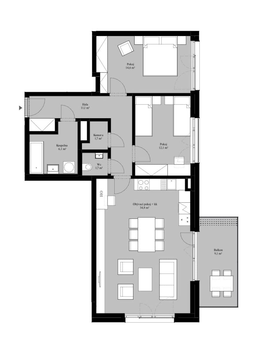 Pronájem bytu 3+kk 86 m², Kolmanova, Praha, Praha Pronájem bytu 3+kk 86 m², Kolmanova, Praha, Praha