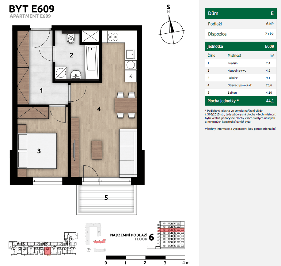 Prodej bytu 2+kk 44 m², U Továren, Praha, Praha Prodej bytu 2+kk 44 m², U Továren, Praha, Praha