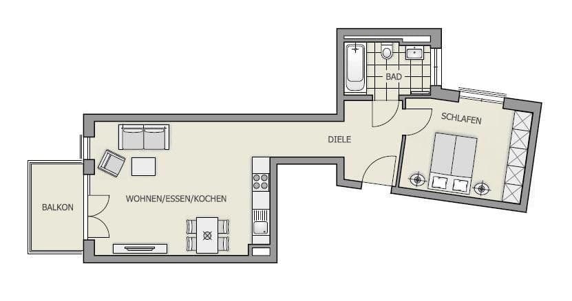 Pronájem bytu 2+1 56 m², Grossvenedigerstr. 55, München, Bavorsko Pronájem bytu 2+1 56 m², Grossvenedigerstr. 55, München, Bavorsko