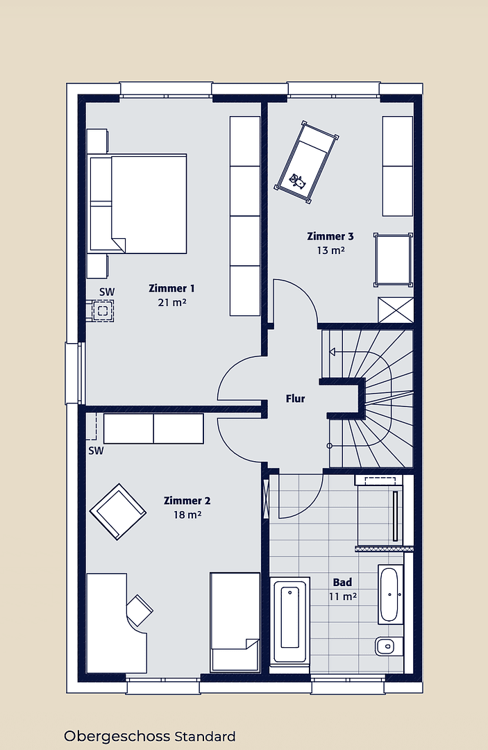 Pronájem domu 192 m², pozemek 353 m², Mirabellenweg 13, Wiesbaden, Hessen Pronájem domu 192 m², pozemek 353 m², Mirabellenweg 13, Wiesbaden, Hessen