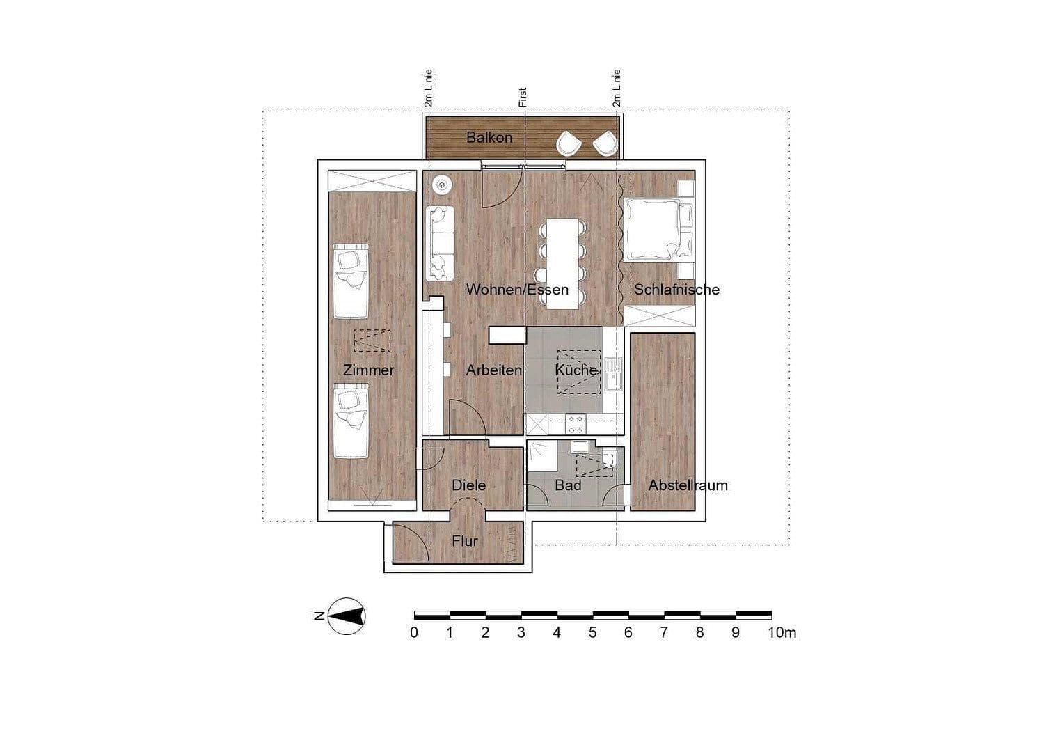 Pronájem bytu 1+kk 64 m², Krokusstraße 30, Bergen, Bavorsko Pronájem bytu 1+kk 64 m², Krokusstraße 30, Bergen, Bavorsko
