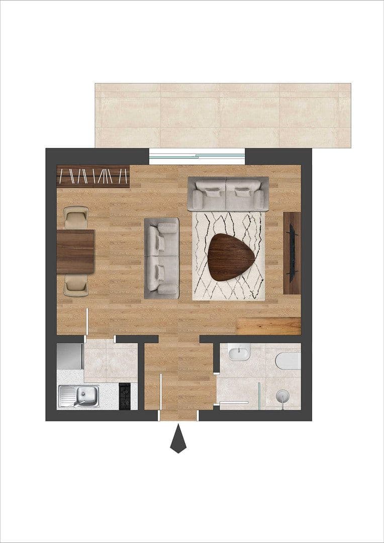 Prodej bytu 1+1 32 m², Dülmen, Severní Porýní-Vestfálsko Prodej bytu 1+1 32 m², Dülmen, Severní Porýní-Vestfálsko