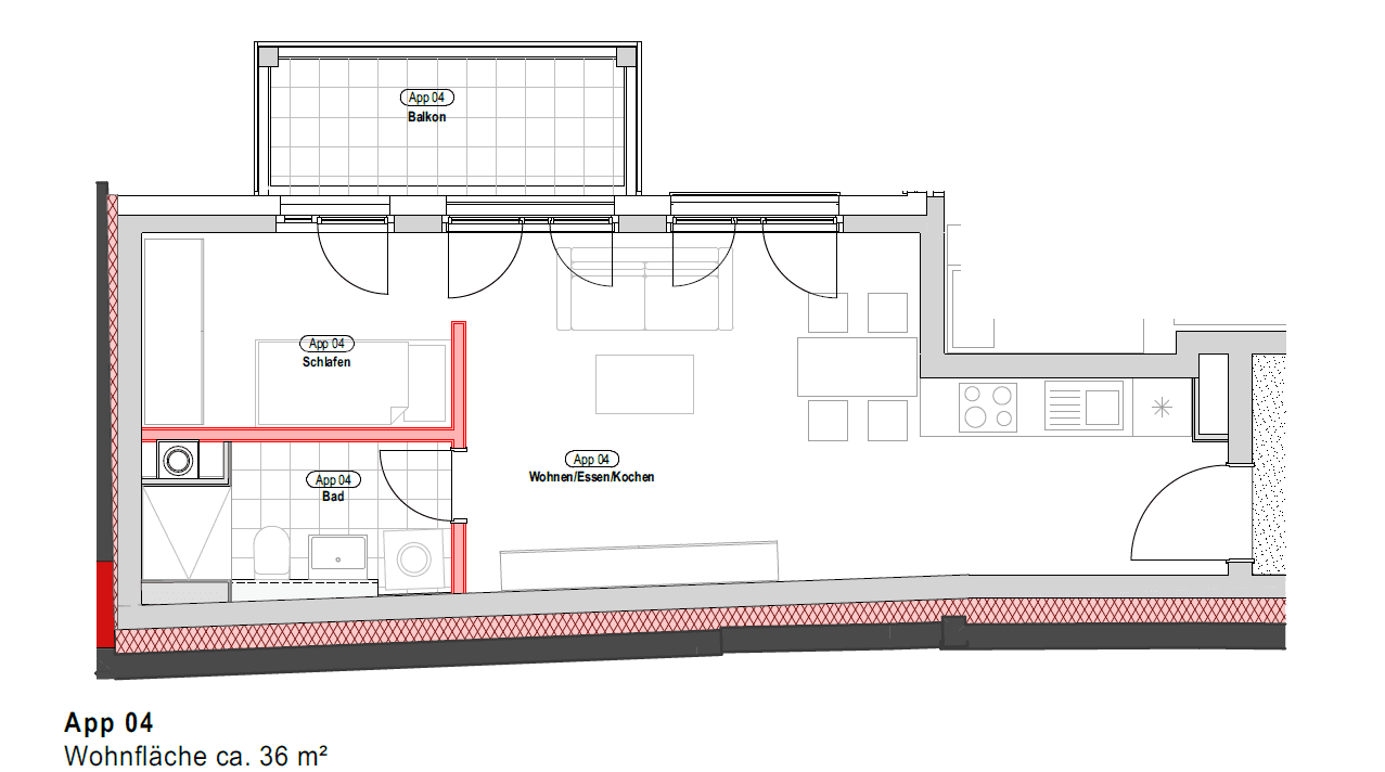 Pronájem bytu 1+kk 38 m², Erlangen, Bavorsko Pronájem bytu 1+kk 38 m², Erlangen, Bavorsko